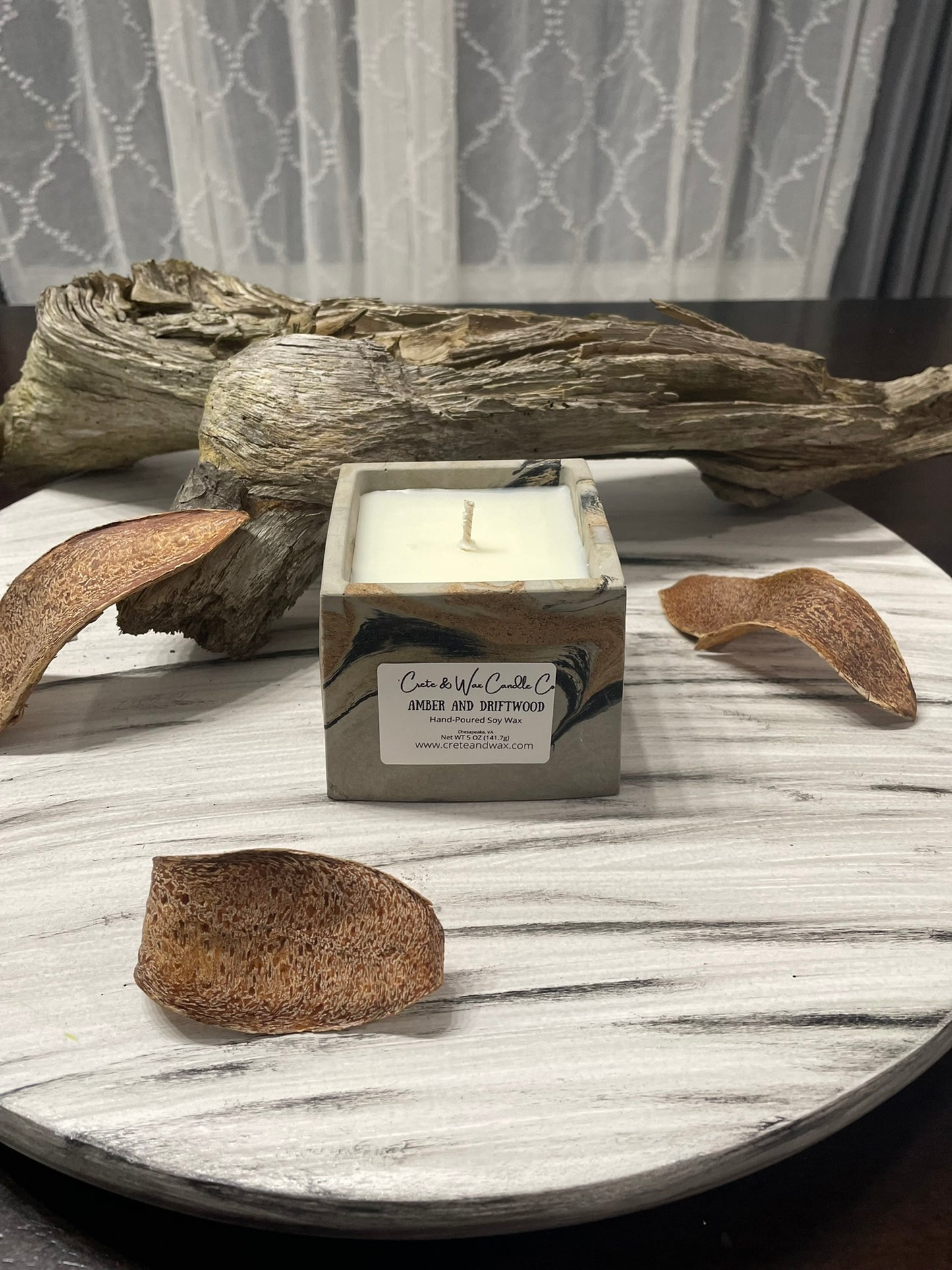 Amber and Driftwood Candle