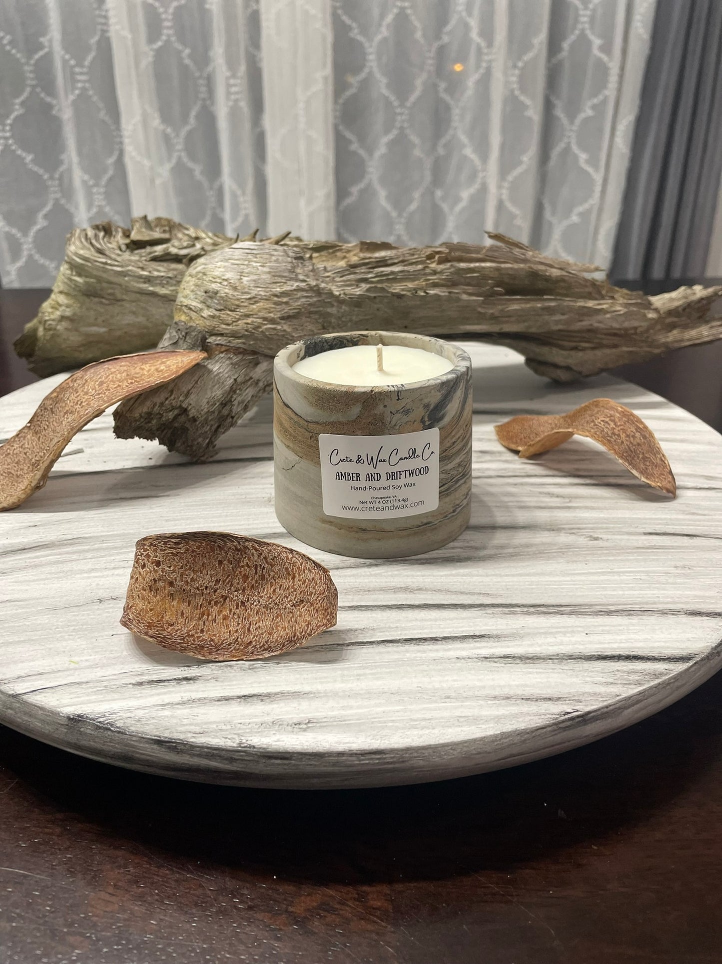 Amber and Driftwood Candle