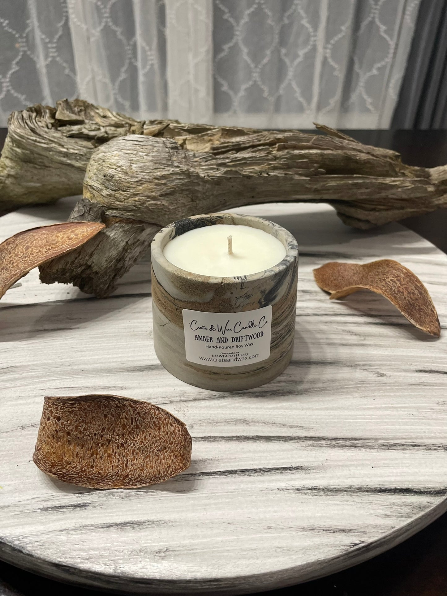 Amber and Driftwood Candle