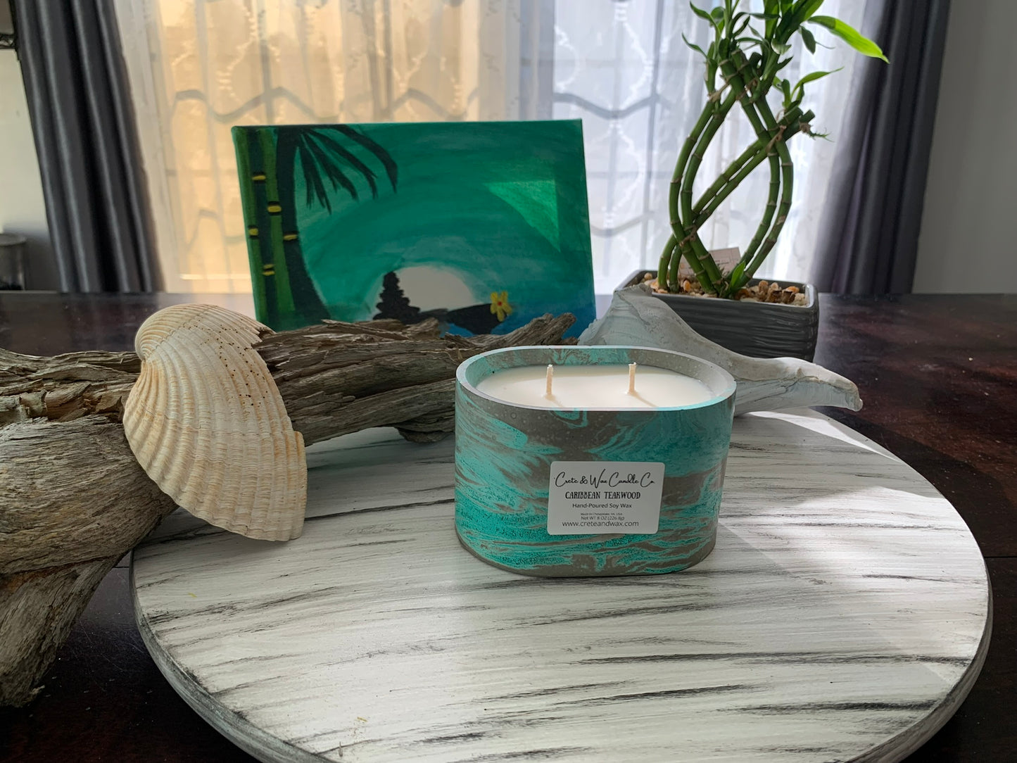 Caribbean Teakwood Scented Candle